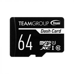 MicroSDXC  64GB UHS-I Class 10 Team Dash Card + SD-adapter (TDUSDX64GUHS03) -  1