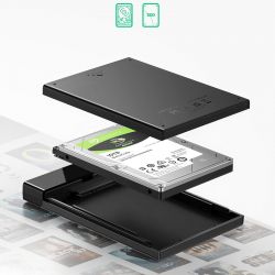 Зовнішня кишеня Ugreen для 2.5" HDD/SSD USB 3.1 US221 Black (50743) - Картинка 3