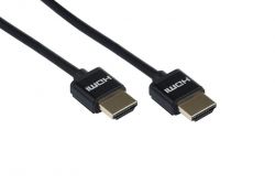  HDMI to HDMI 3.0m 2 Ultra Slim 2EW-1119-3m HDMI 2.0 (AM/AM) High Speed, Alumium, black -  2