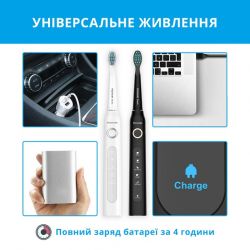 Набір зубних щіток Pecham Black and White Travel Set PC-084 (0290119010100) - Картинка 3