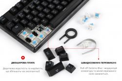 Клавіатура Motospeed CK107 Outemu Blue RGB Ukr Black (mtk96mb) - Картинка 6