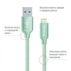 ������ USB - Lightning 1 � ColorWay Mint, 2.1A (CW-CBUL004-MT) - �������� 2