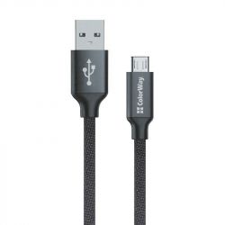   USB 2.0 AM to Micro 5P 2.0m black ColorWay (CW-CBUM009-BK) -  1