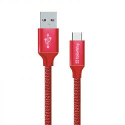   USB 2.0 AM to Type-C 2.0m red ColorWay (CW-CBUC008-RD) -  1