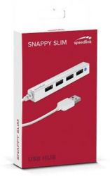   Speedlink SNAPPY SLIM USB Hub, 4-Port, USB 2.0, Passive, White (SL-140000-WE) -  3