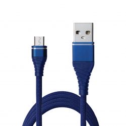  Grand-X USB-microUSB, Cu, 2.1A, 1.2 Blue (NM012BL)