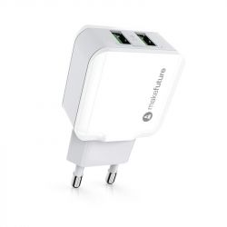    MakeFuture (2USB, 2.4A) White (MCW-21WH) -  2