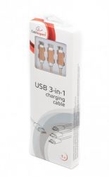  Cablexpert (CC-USB2-AM31-1M-G) USB BM - Lightning/MicroUSB/USBType-C, 1,  -  2