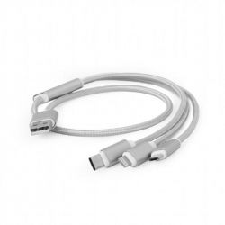  USB 2.0 - 1.0 AM/Lightning/Micro/Type-C Cablexpert CC-USB2-AM31-1M-S,   8-, Micro-USB  USB-C -  1