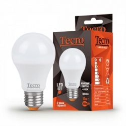 Лампа светодиодная E27, 8W, 4000K, A60, Tecro, 650 lm, 220V (TL-A60-8W-4K-E27)