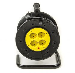 Фильтр питания PowerPlant JY-2000/20 (PPRA08M200S4) 4 розетки, 20 м, черный, на катушке - Картинка 3