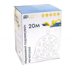 Фильтр питания PowerPlant JY-2000/20 (PPRA08M200S4) 4 розетки, 20 м, черный, на катушке - Картинка 4