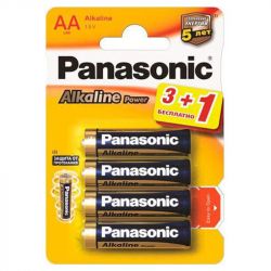  Panasonic Alkaline Power AA/LR06 BL 4  (LR6APB/4BP)