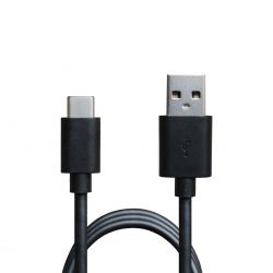   Grand-X CH-15T 5V 2,1A USB Black + cable USB -> Type C, Cu, 4A, TPE (CH-15T) -  3