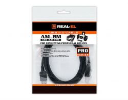  REAL-EL Pro USB2.0 AM-BM 2M  -  3