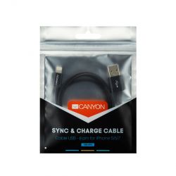  Canyon USB - Lightning 1, Black (CNE-CFI1B) -  2