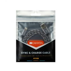  Canyon USB - Lightning 1, Dark Grey (CNE-CFI3DG)   -  2
