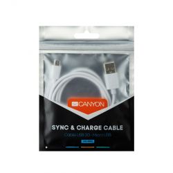  Canyon USB - MicroUSB 1, White (CNE-USBM1W) -  2