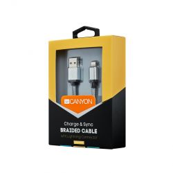 ������ USB - Lightning 1 � Canyon Grey, 2.4A, Apple MFi �������� (CNS-MFIC3DG) - �������� 2