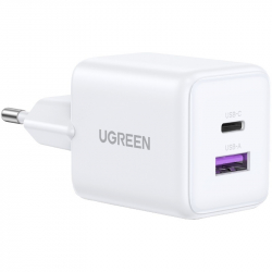 �������� ���������� Ugreen X516 2xUSB 30W (USB-A + USB-C) White (65015)