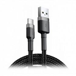  USB 2.0 Type-C - 1.0  Baseus Cafule CATKLF-BG1, 3A Gray+Black