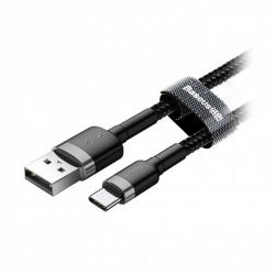 Кабель Baseus Cafule USB-USB-C, 1м Grey/Black (CATKLF-BG1) - Картинка 3