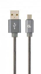  Cablexpert (CC-USB2S-AMmBM-2M-BG) USB 2.0 A - microUSB, , 2,  -  1