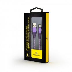  USB - USB Type-C 1  Cablexpert Purple, 2.1,  (CC-USB2B-AMCM-1M-PW) -  2