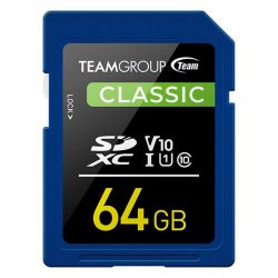   SDXC  64GB UHS-I Class 10 Team Classic (TSDXC64GIV1001) -  1