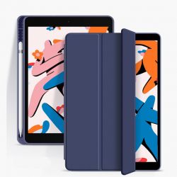�e��� BeCover Tri Fold Soft TPU � ���������� Apple Pencil ��� Apple iPad Air 11" M2 2024 Deep Blue (711401) - �������� 2