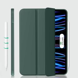 Чeхол-книжка BeCover Tri Fold Soft TPU Silicone для Apple iPad Pro 11" M4 2024 Dark Green (711746) - Картинка 4