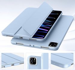 Чeхол-книжка BeCover Tri Fold Soft TPU Silicone для Apple iPad Pro 11" M4 2024 Light Blue (711748) - Картинка 3