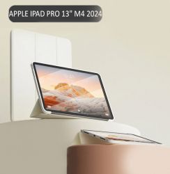 �����-������ BeCover Tri Fold Soft TPU Silicone ��� Apple iPad Pro Pro 13" M4 2024 Beige (711751) - �������� 2