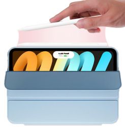 Чeхол-книжка BeCover Tri Fold Soft TPU для Apple iPad Mini 7 2024 8.3" Light Blue (712447) - Картинка 3