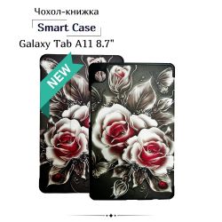 Чeхол BeCover Smart Case для Samsung Galaxy Tab A11 SM-X133/SM-X135 8.7" Black Rose (713983) - Картинка 2