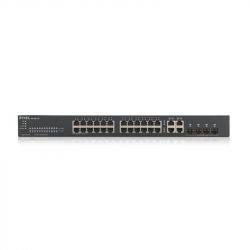 Коммутатор ZYXEL GS1920-24HPv2 (24xGE PoE, 4xGE/SFP, Smart, NebulaFlex, Max PoE 385W) - Картинка 2