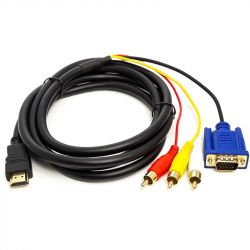  PowerPlant (CA912018) HDMI-VGA/3xRCA, 1 Black