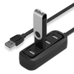  Vention USB Hub 4-Port 2.0 Black, 0.5 m (VAS-J43)