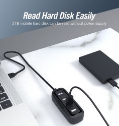  Vention USB Hub 4-Port 2.0 Black, 0.5 m (VAS-J43) -  7