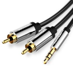  Vention AUX 3.5  M - 2xRCA M, 3 m, Black (BCFBI)