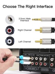 ������ Vention AUX 3.5 mm M - 2xRCA M, 3 m, Black (BCFBI) - �������� 6