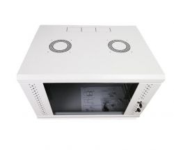 Шафа настінна EServer 19" 6U-600х350х370 (скло), сіра (ES-Е635G) - Картинка 4