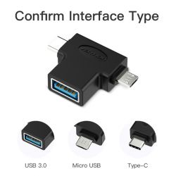  Vention USB 3.1 Type-C / USB 3.0 OTG AF / microUSB BM (CDIB0) -  6