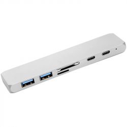  USB-C PowerPlant CA911684 USB-C-2USB3.0, HDMI, SD, microSD, 2USB-C -  1