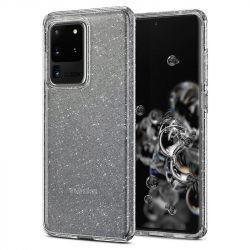 Чехол-накладка Spigen Liquid Crystal Glitter для Samsung Galaxy S20 Ultra SM-G988 Crystal Quartz (ACS00710) - Картинка 2