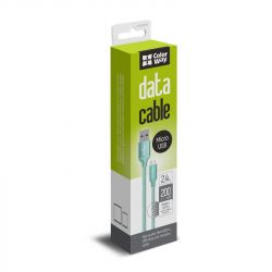 Кабель USB - micro USB 2 м ColorWay Mint, 2.4A (CW-CBUM009-MT) - Картинка 2