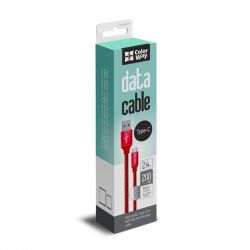   USB 2.0 AM to Type-C 2.0m red ColorWay (CW-CBUC008-RD) -  2