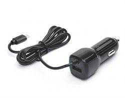 Автомобільний зарядний пристрій REAL-EL CA-15 (2USB, 2.1A) Black + кабель microUSB - Картинка 4