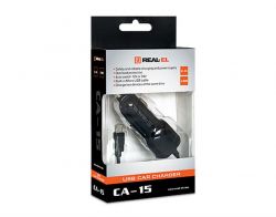 Автомобільний зарядний пристрій REAL-EL CA-15 (2USB, 2.1A) Black + кабель microUSB - Картинка 8