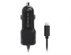 ������������ �������� ������� REAL-EL CA-17 (2USB, 2.1A) Black + ������ Lightning - �������� 3